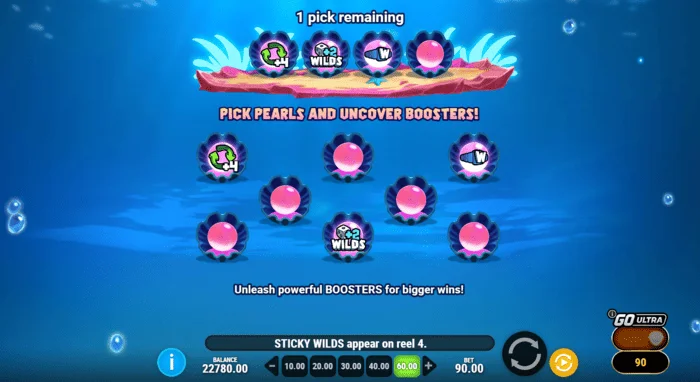 Manta Mayhem - Sélection des boosteurs avant les Free Spins