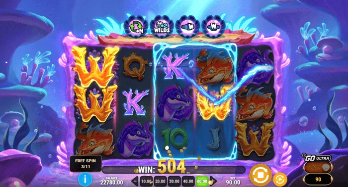 Manta Mayhem - Gain en Free Spins avec Sticky Wild