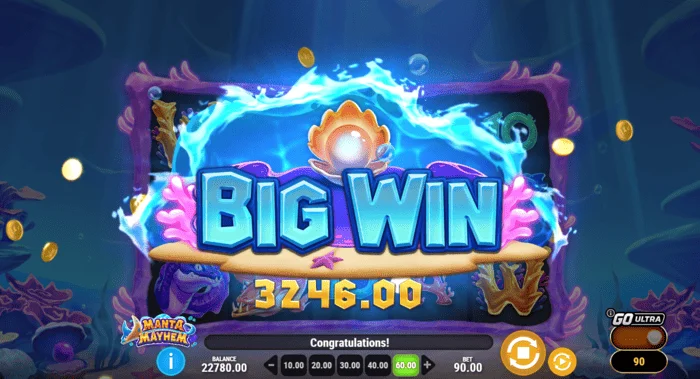 Manta Mayhem - Gros gain en Free Spins avec un multiplicateur x10